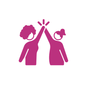 Positive Impact Women high five icon image