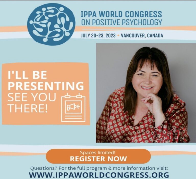 Angelina’s Presentation to International Positive Psychology World Congress, Vancouver 2023